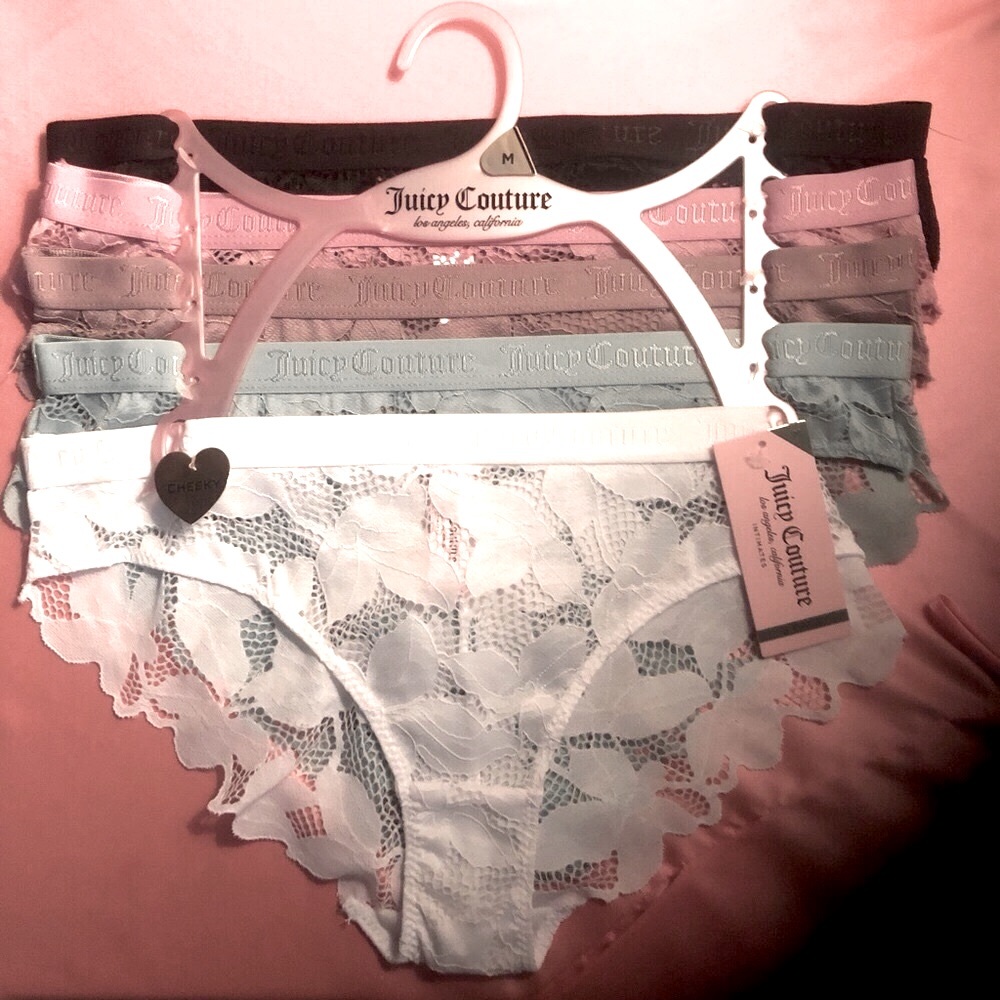 Juicy Couture 5 Sexy,Lacey panty set Black,Pink,Mocha,Mint,White. NEW/NWT
Racy 💋